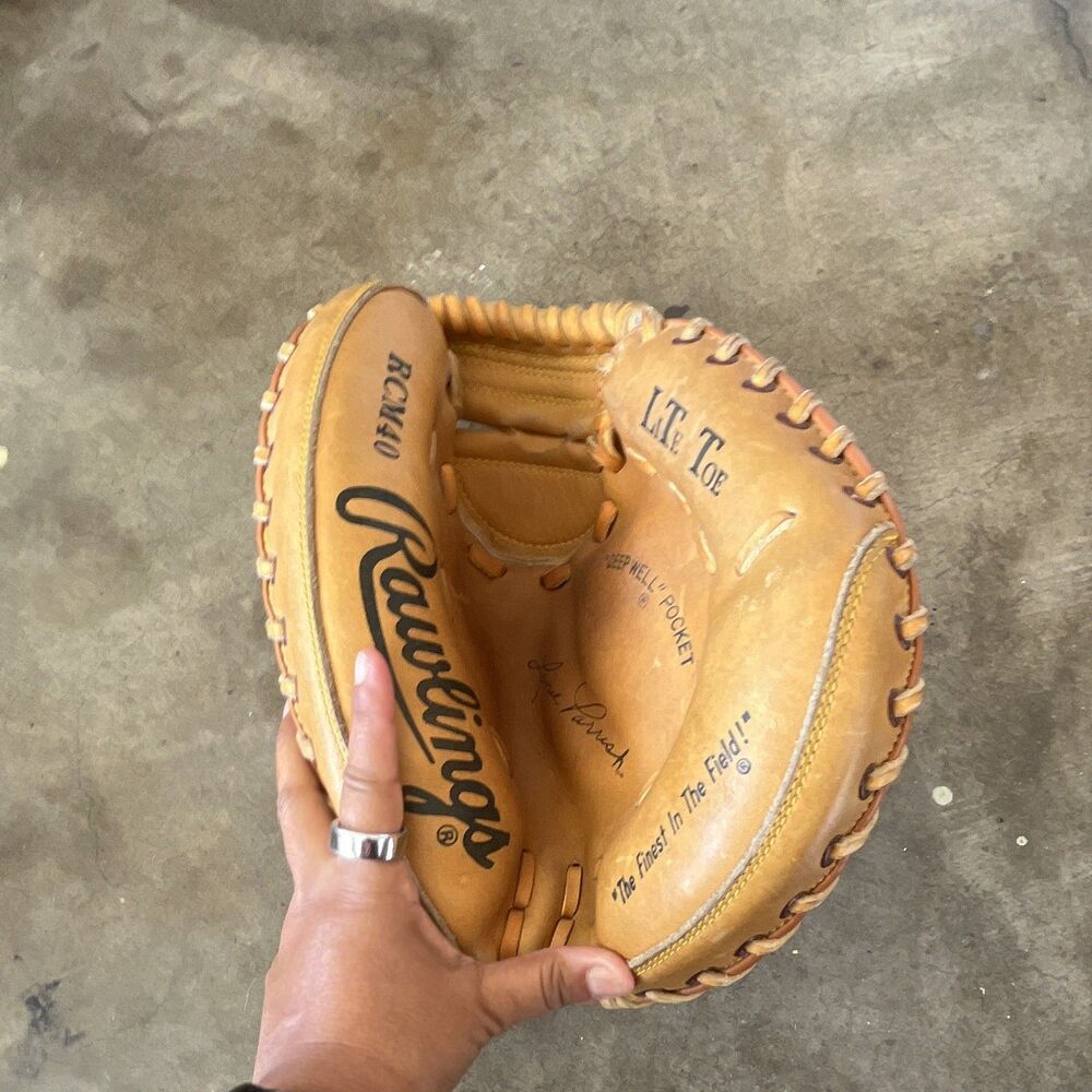Rawlings RCM40 Lite Toe Leather RHT Catchers Mitt Lance Parrish Model Small/ Kid